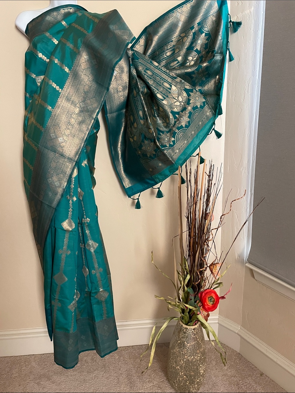 Elegant green color Saree